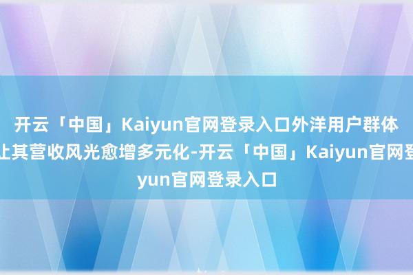 开云「中国」Kaiyun官网登录入口外洋用户群体的扩大让其营收风光愈增多元化-开云「中国」Kaiyun官网登录入口
