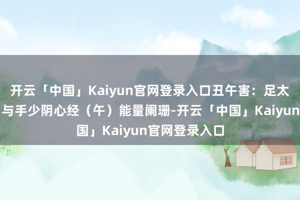 开云「中国」Kaiyun官网登录入口丑午害：足太阴脾经（丑）与手少阴心经（午）能量阑珊-开云「中国」Kaiyun官网登录入口