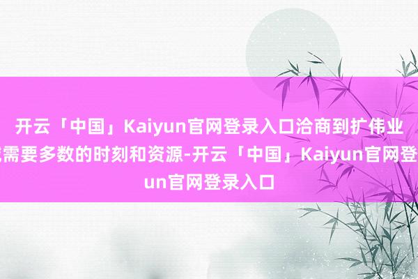 开云「中国」Kaiyun官网登录入口洽商到扩伟业务领域需要多数的时刻和资源-开云「中国」Kaiyun官网登录入口