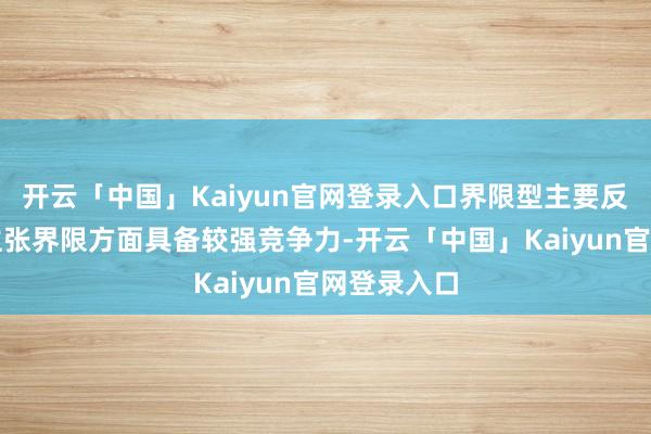 开云「中国」Kaiyun官网登录入口界限型主要反应企业在主张界限方面具备较强竞争力-开云「中国」Kaiyun官网登录入口